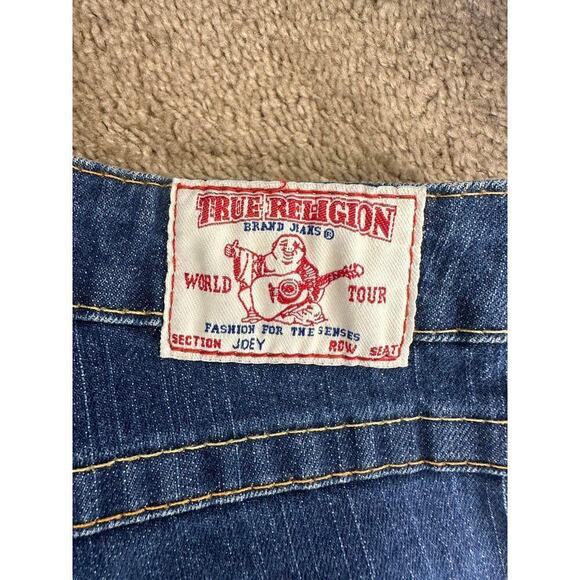 True Religion Joey Twisted Seam T Pocket Denim Bootcut Flare Jeans Women 26 x 32 - Picture 5 of 10